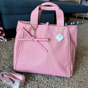 Neiman Marcus Pink Tote Bag with Structured Design NWT